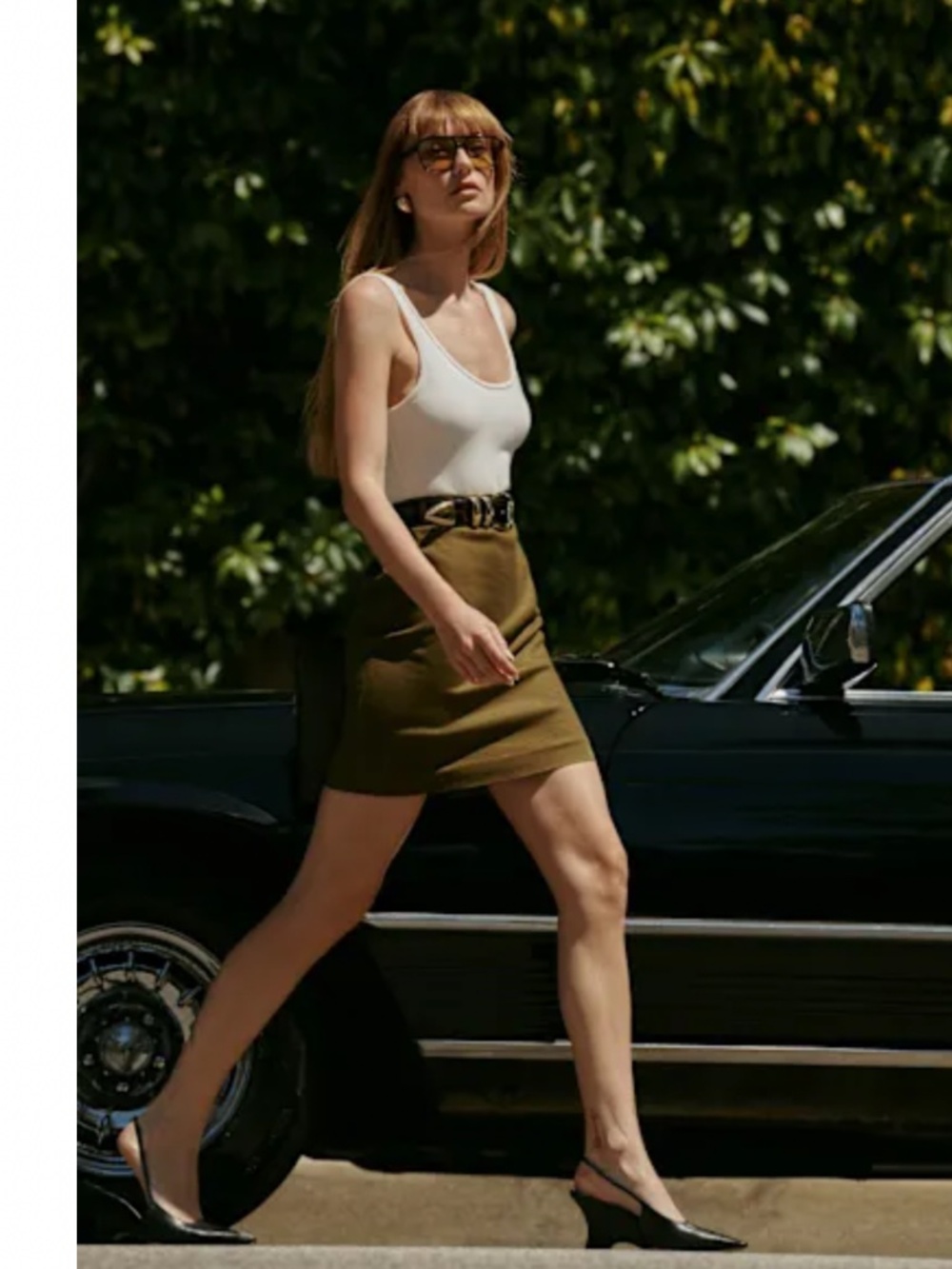 Reformation Rina Low Waist Linen Skirt